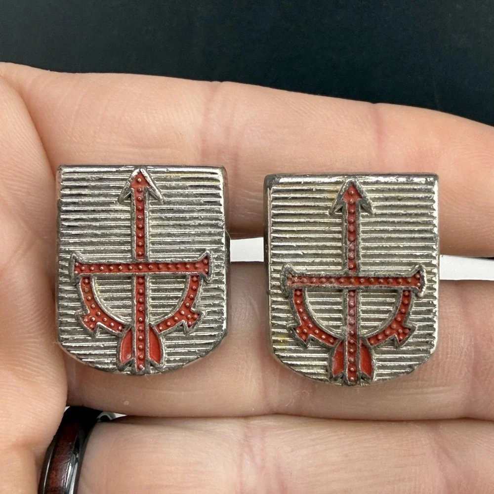 Vintage Hickok Cufflinks Scottish Rite Silver Tone‎ Arrow